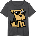 Airedale Terrier Dog Lover Sunglasses Cartoon T-Shirt - Dark Heather Grey