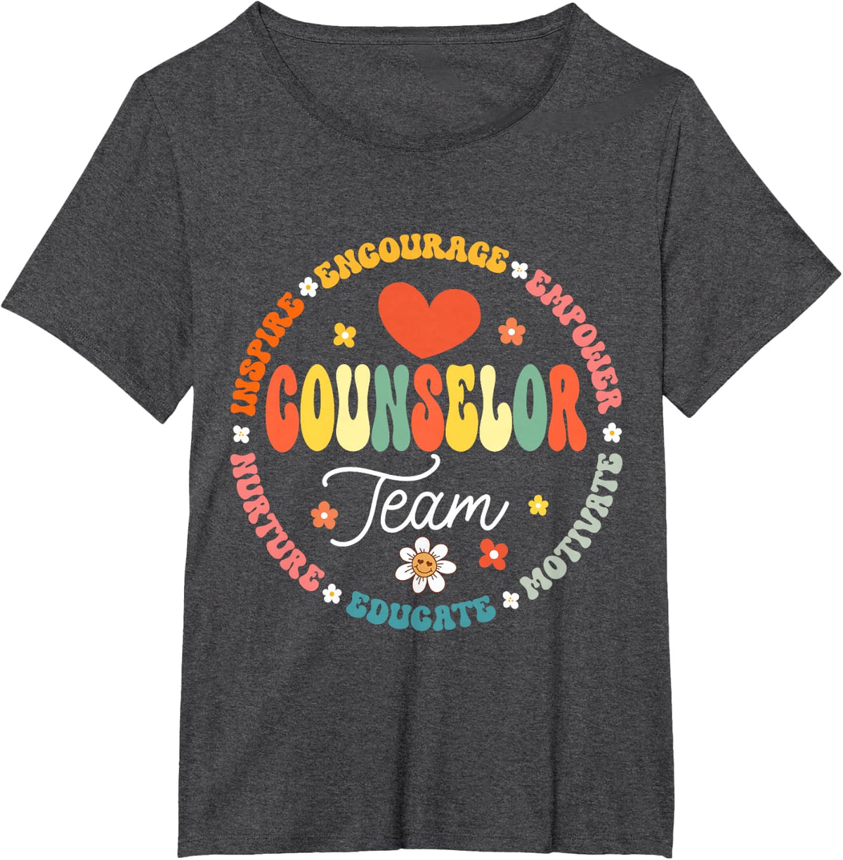 School Counselor Team Tees Guidance Counselor Counseling Squad T Shirts - Dark Heather Grey