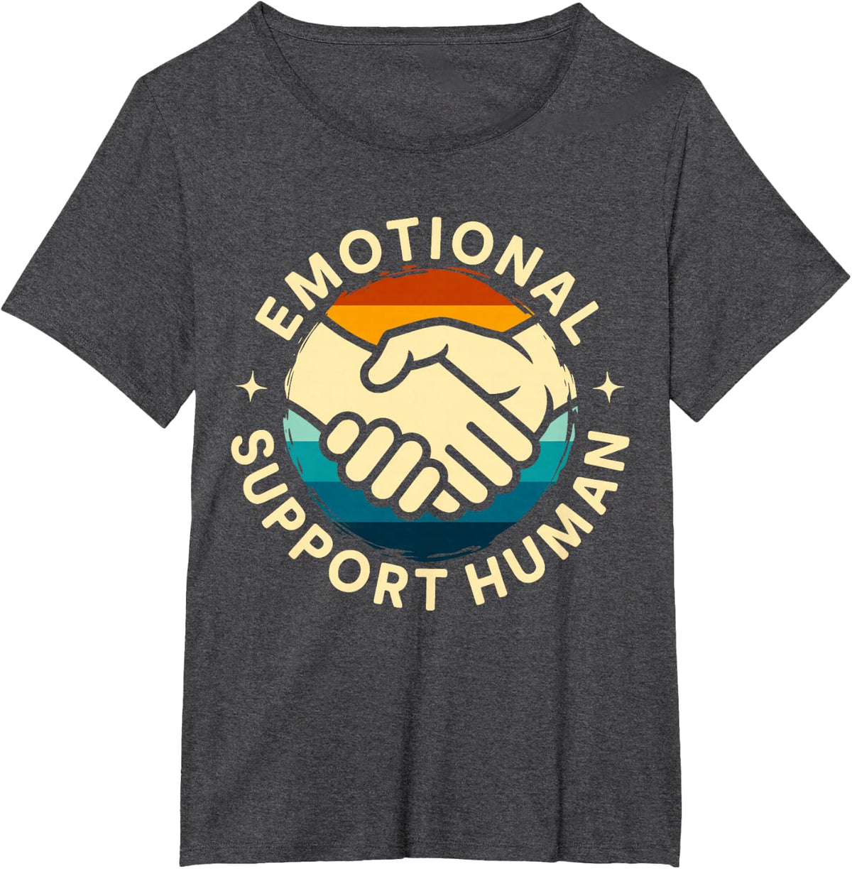 Emotional Support Human Mental Health Therapist Counselor T-Shirt - Dark Heather Grey
