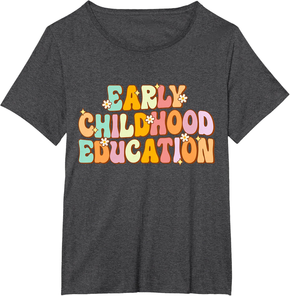 Teacher Early Childhood Education Preschool Head Start Crew T-Shirt - Dark Heather Grey
