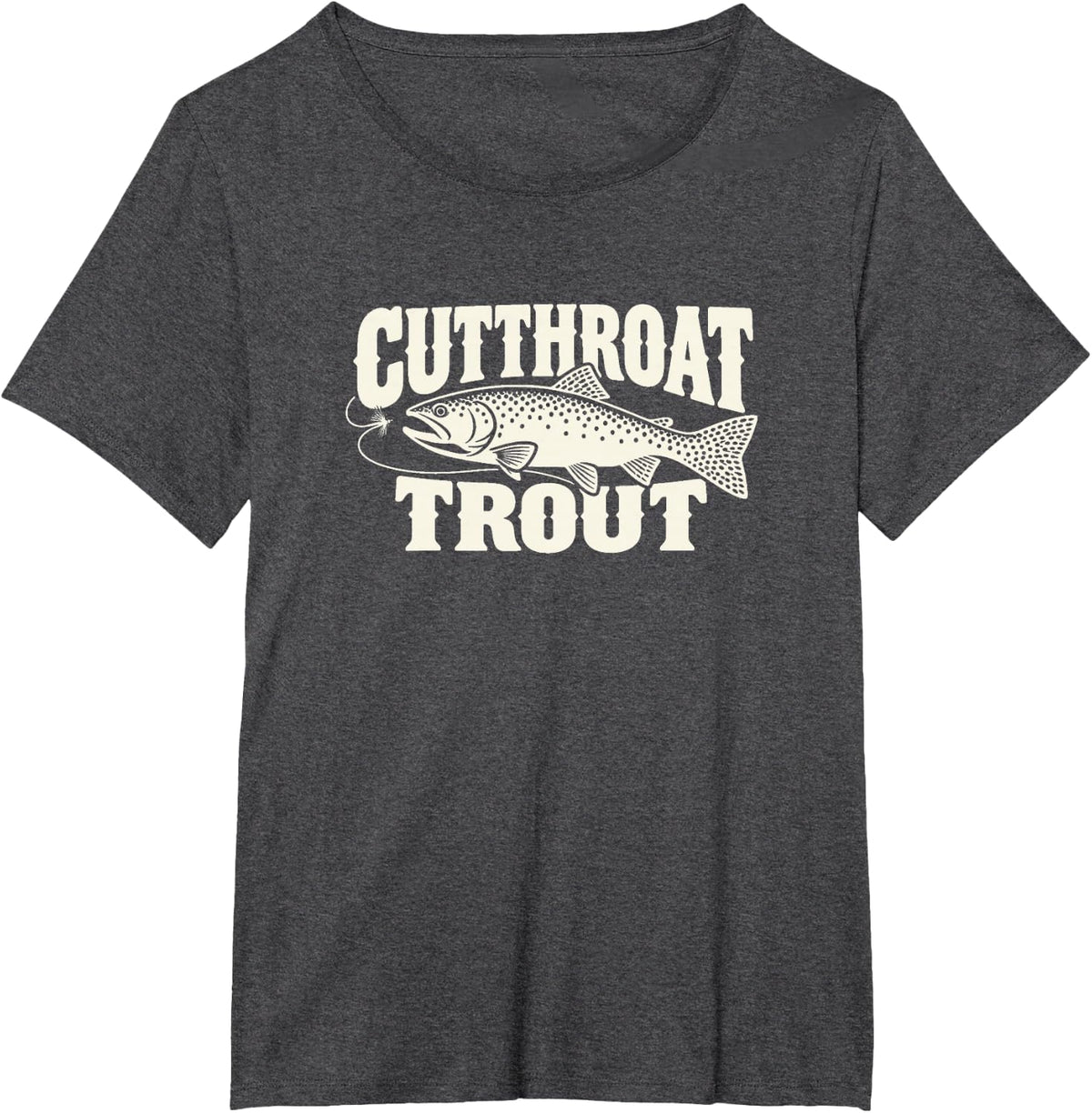 Cutthroat Trout Fly Fishing Freshwater Enthusiast T-Shirt - Dark Heather Grey
