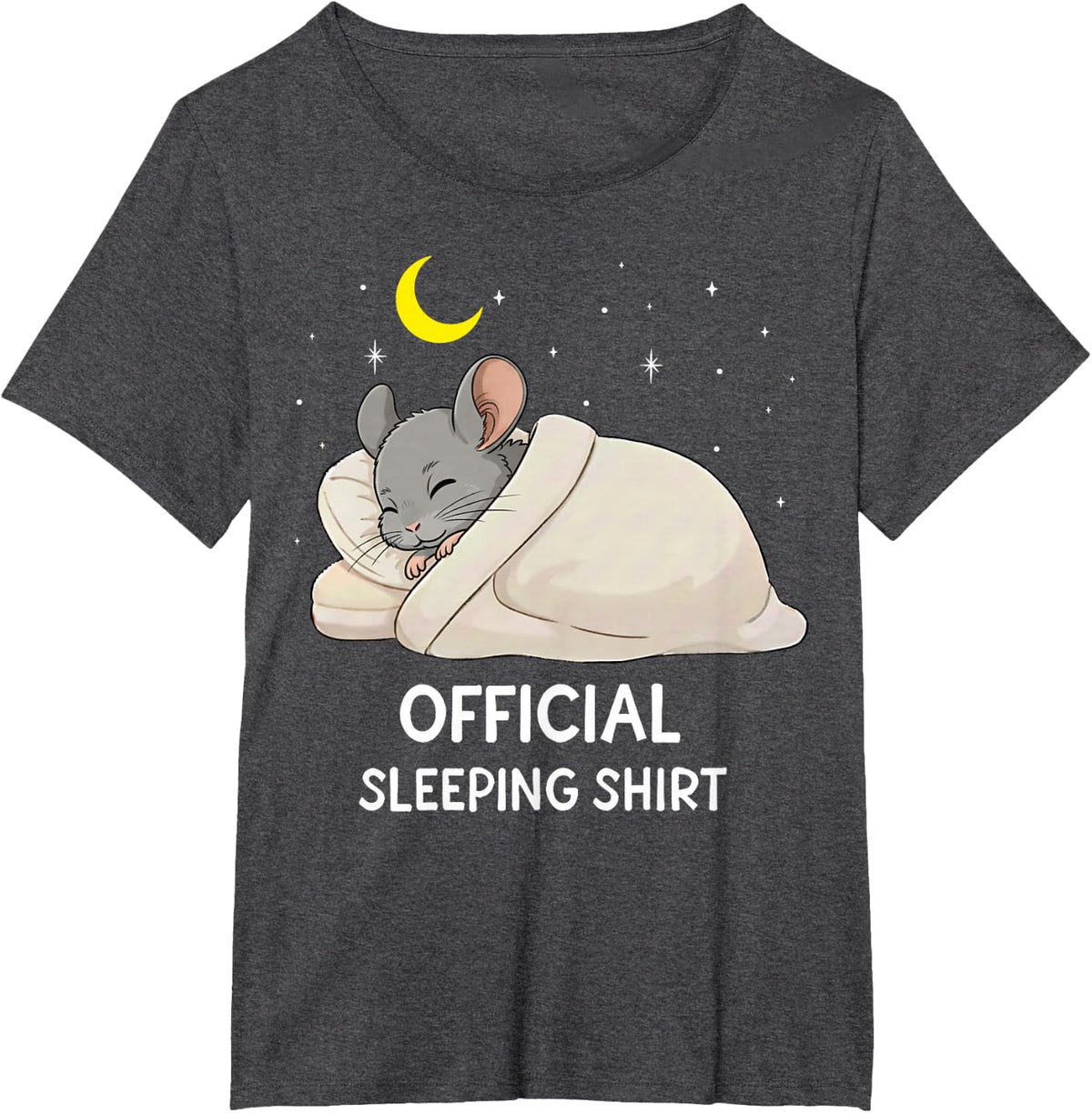 Funny Chinchilla Official Sleepshirt Pajama Zoo Boys Girls T-Shirt - Dark Heather Grey
