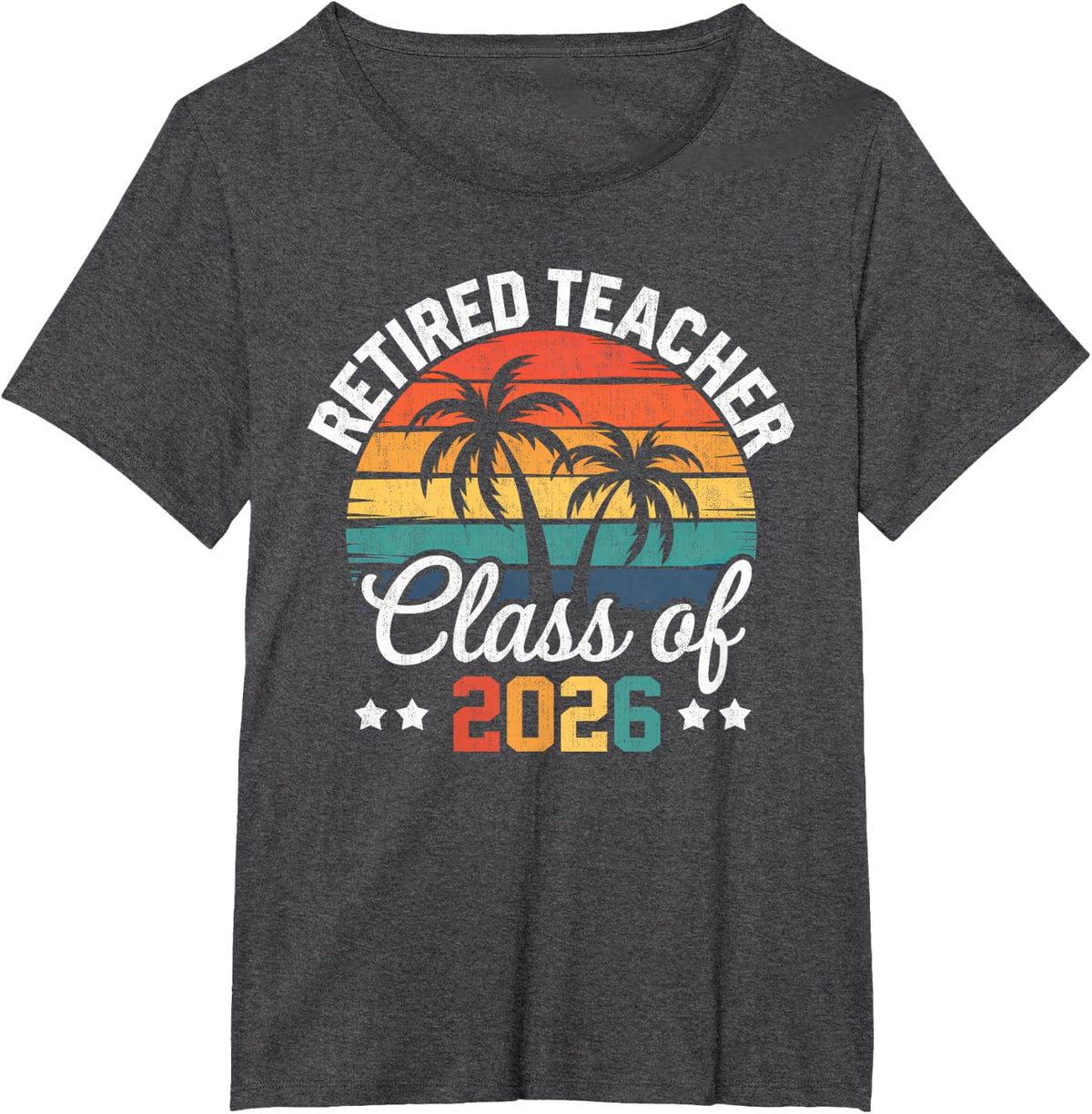 Vintage School Retirement 2026 T-Shirt - Dark Heather Grey