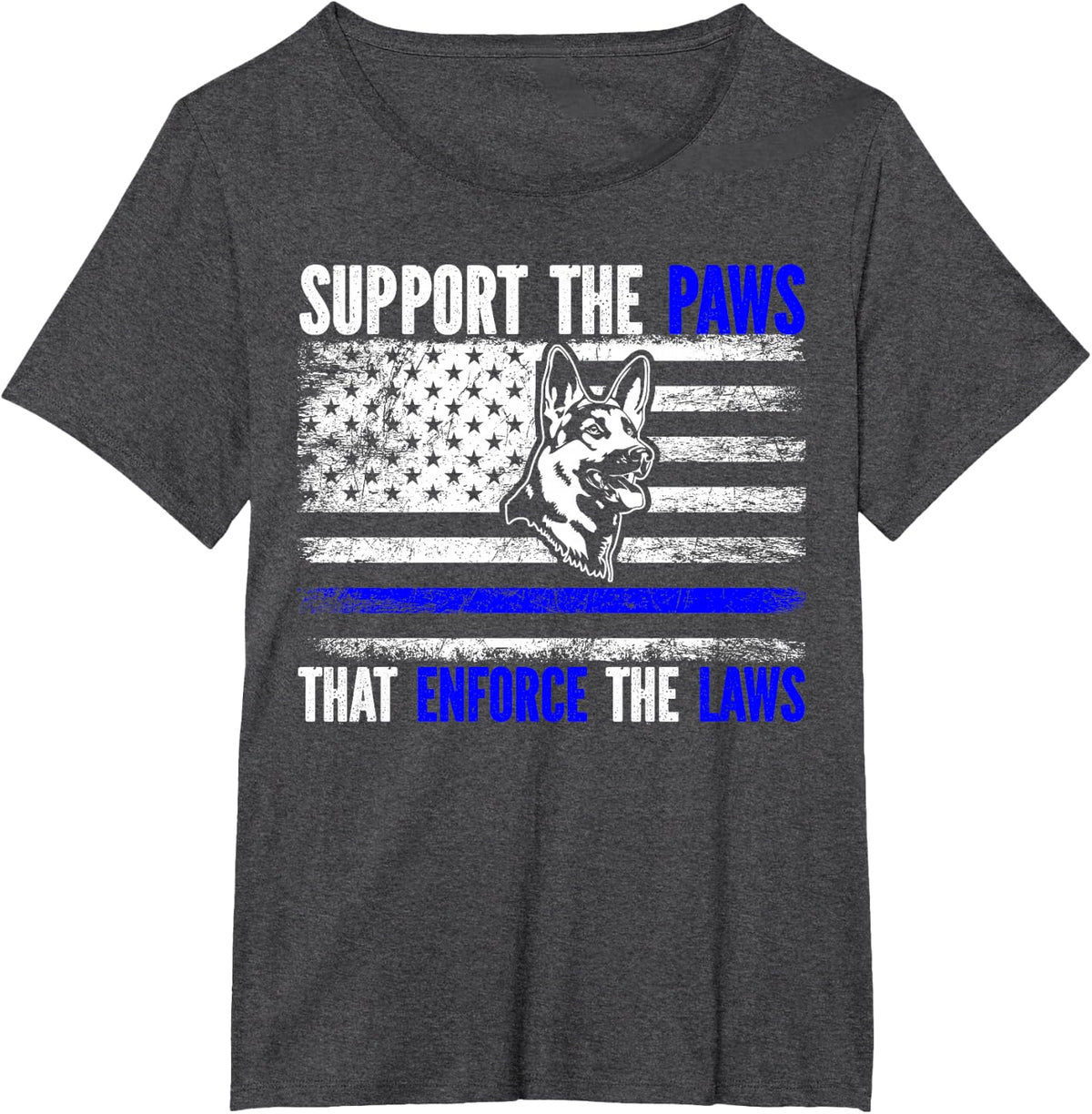 K9 Handler Police Dog Law Enforcement Police K9 Unit T-Shirt Tee For Men And Women - Dark Heather Grey