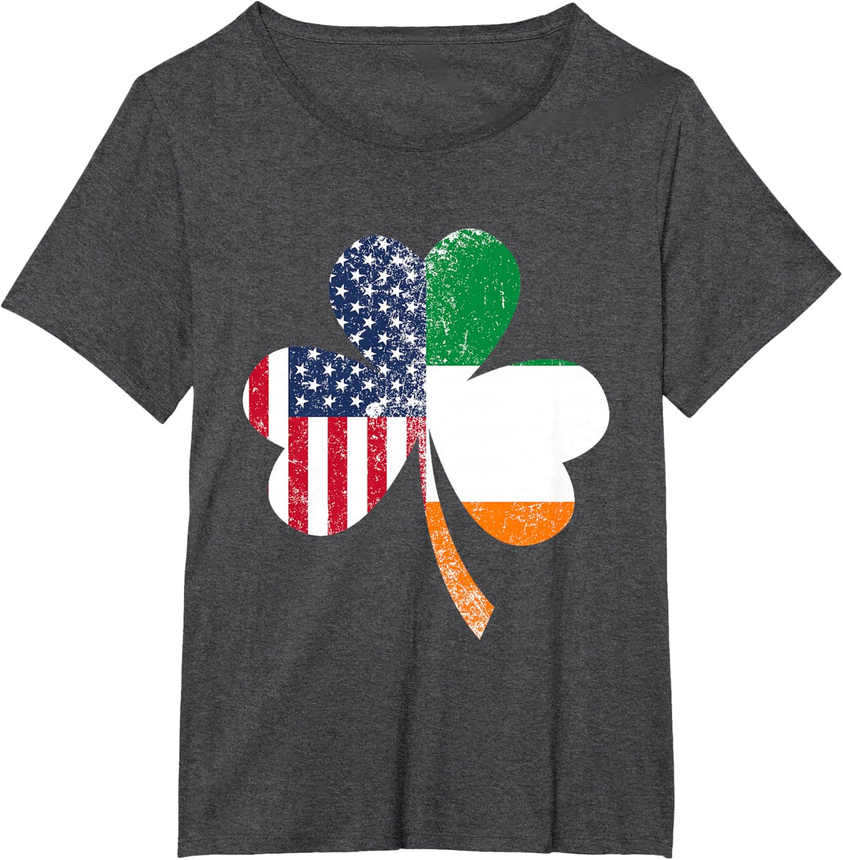 USA Flag US Irish Flag Gifts Ireland T-Shirt - Dark Heather Grey