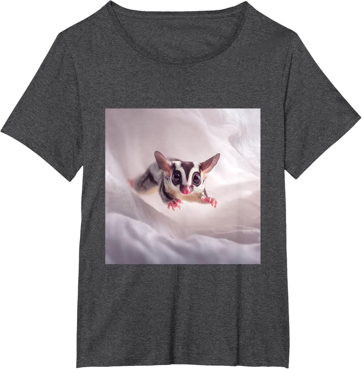Sugar Glider Cute Marsupial Flying Pet T-Shirt - Dark Heather Grey