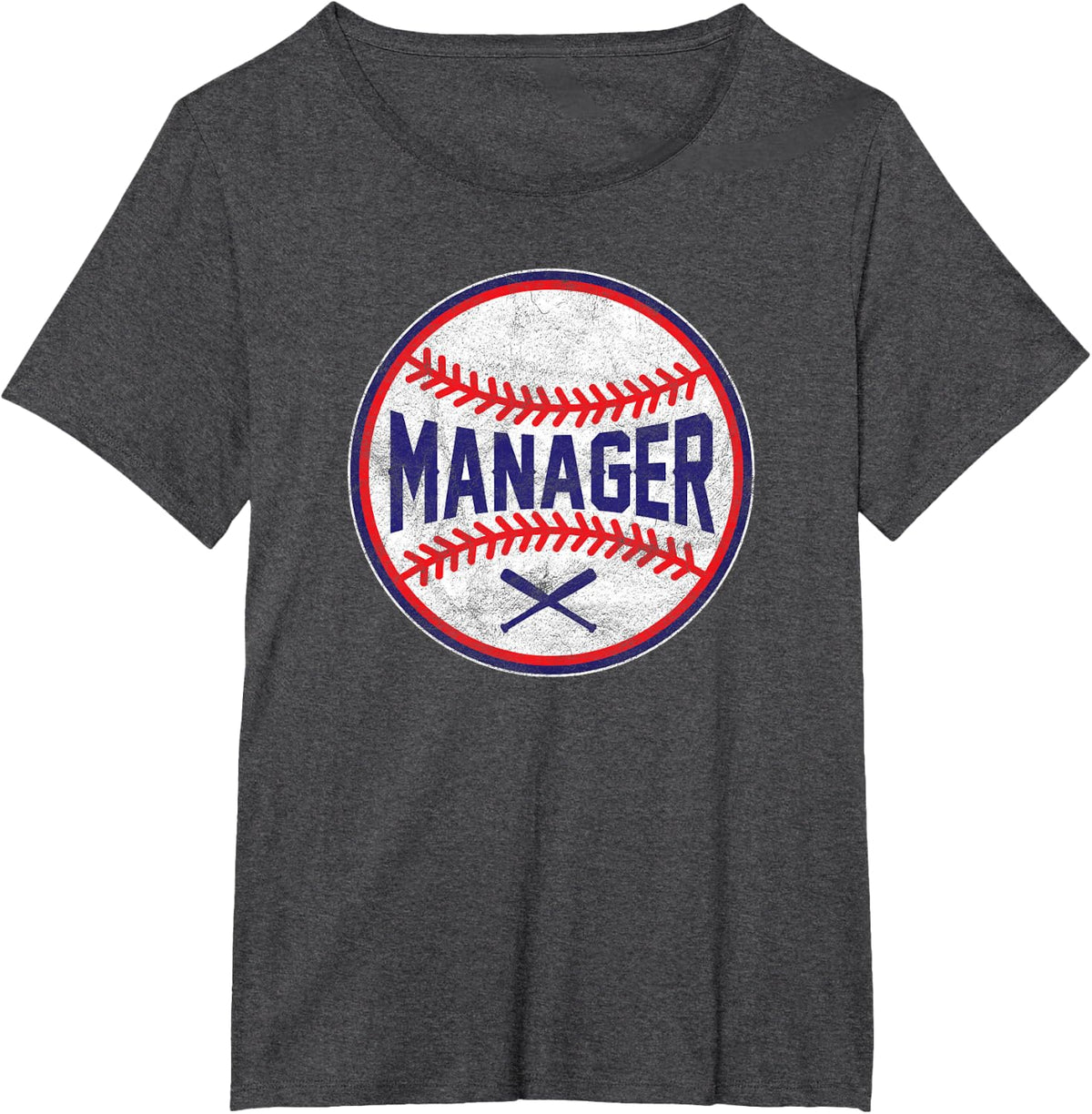 MANAGER Baseball Positions team designer shirts T-Shirt - Dark Heather Grey