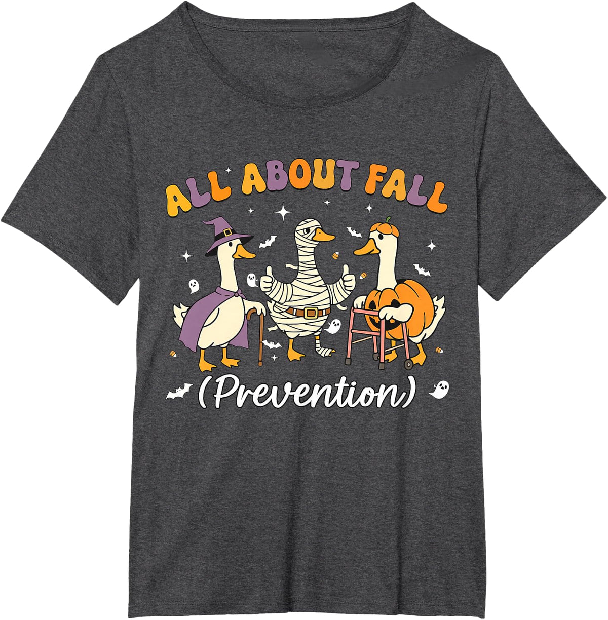 Goose All About Fall Prevention Fall Physical Therapy PT OT T-Shirt - Dark Heather Grey