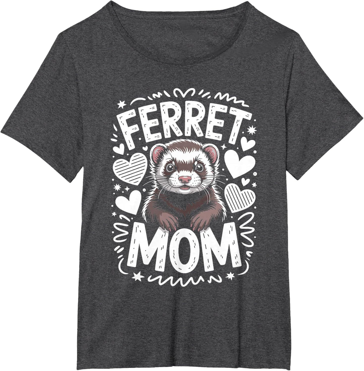 Ferret Mom Ferrets T-Shirt - Dark Heather Grey