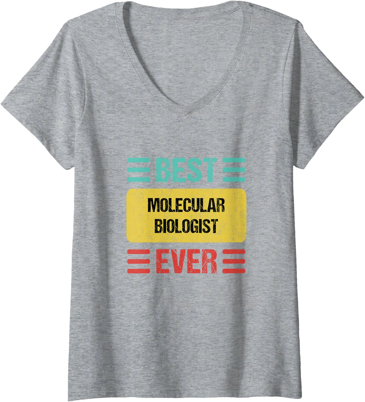 Women's Molecular Biologist V-Neck T-Shirt - Heather Grey