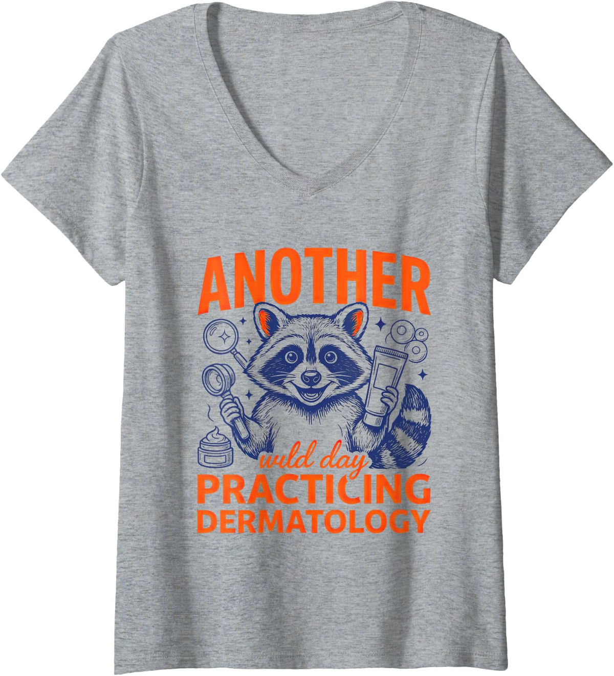 Women's Dermatologist Dermatology Dermatologists Derms Practice V-Neck T-Shirt - Heather Grey