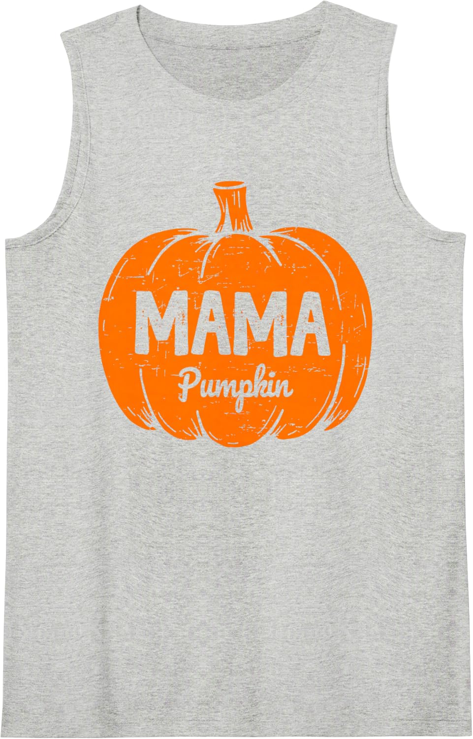 One Thankful Mama Thanksgiving Pumpkin Pie Family Dinner Sleeveless Tank Top - Heather Grey