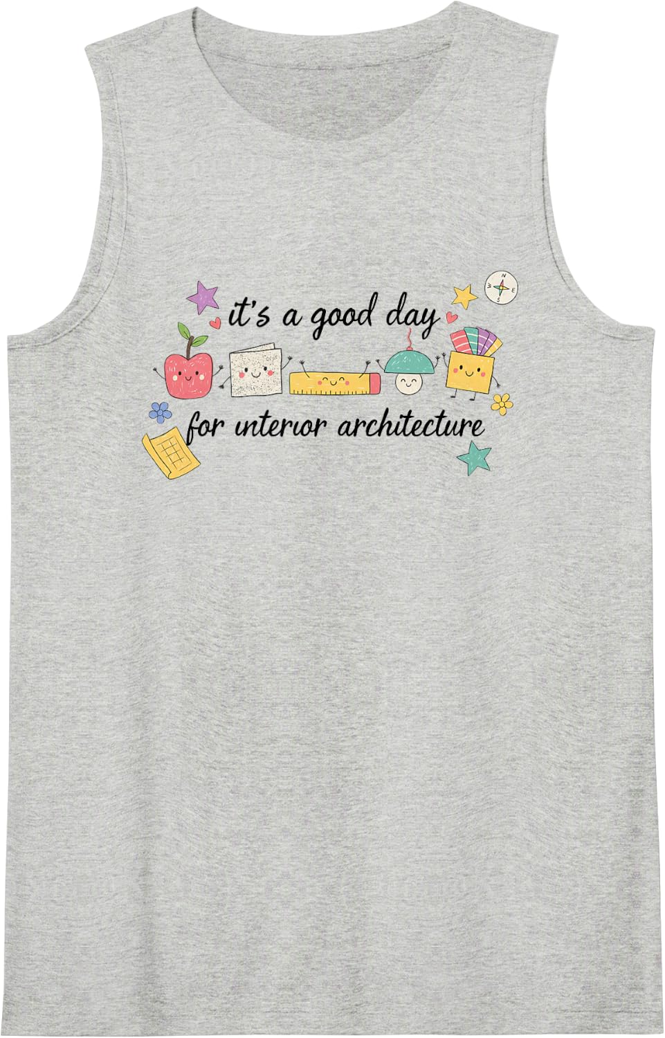 Interior Architect Spatial Designer Room Planner Sleeveless Tank Top - Heather Grey