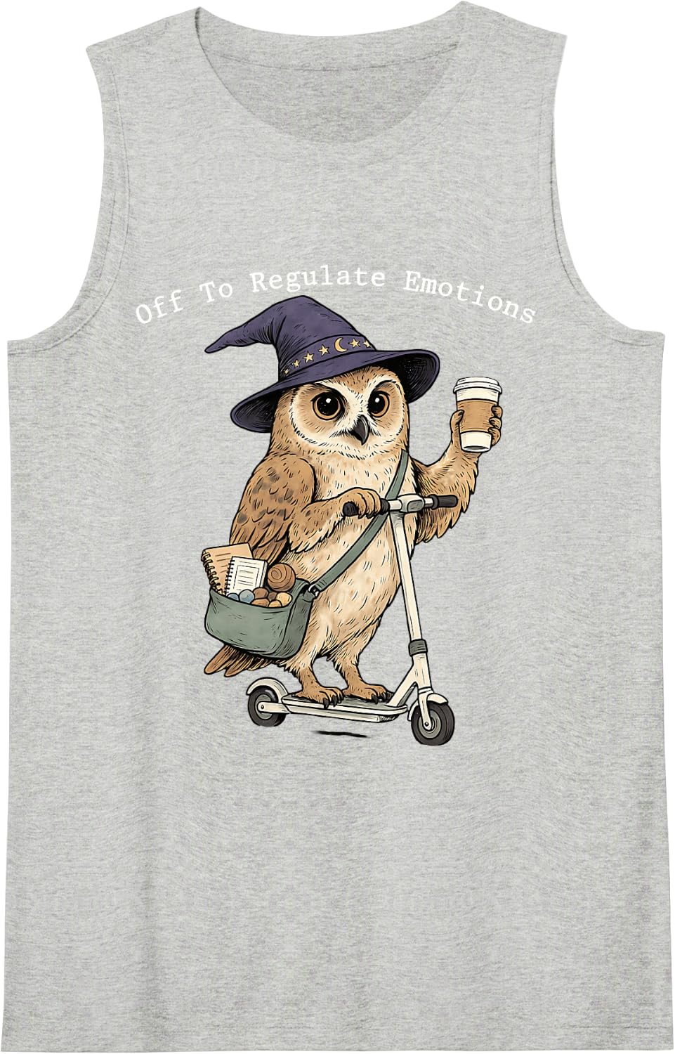 Off to Regulate Emotions Funny Mental Health Sleeveless Tank Top - Heather Grey