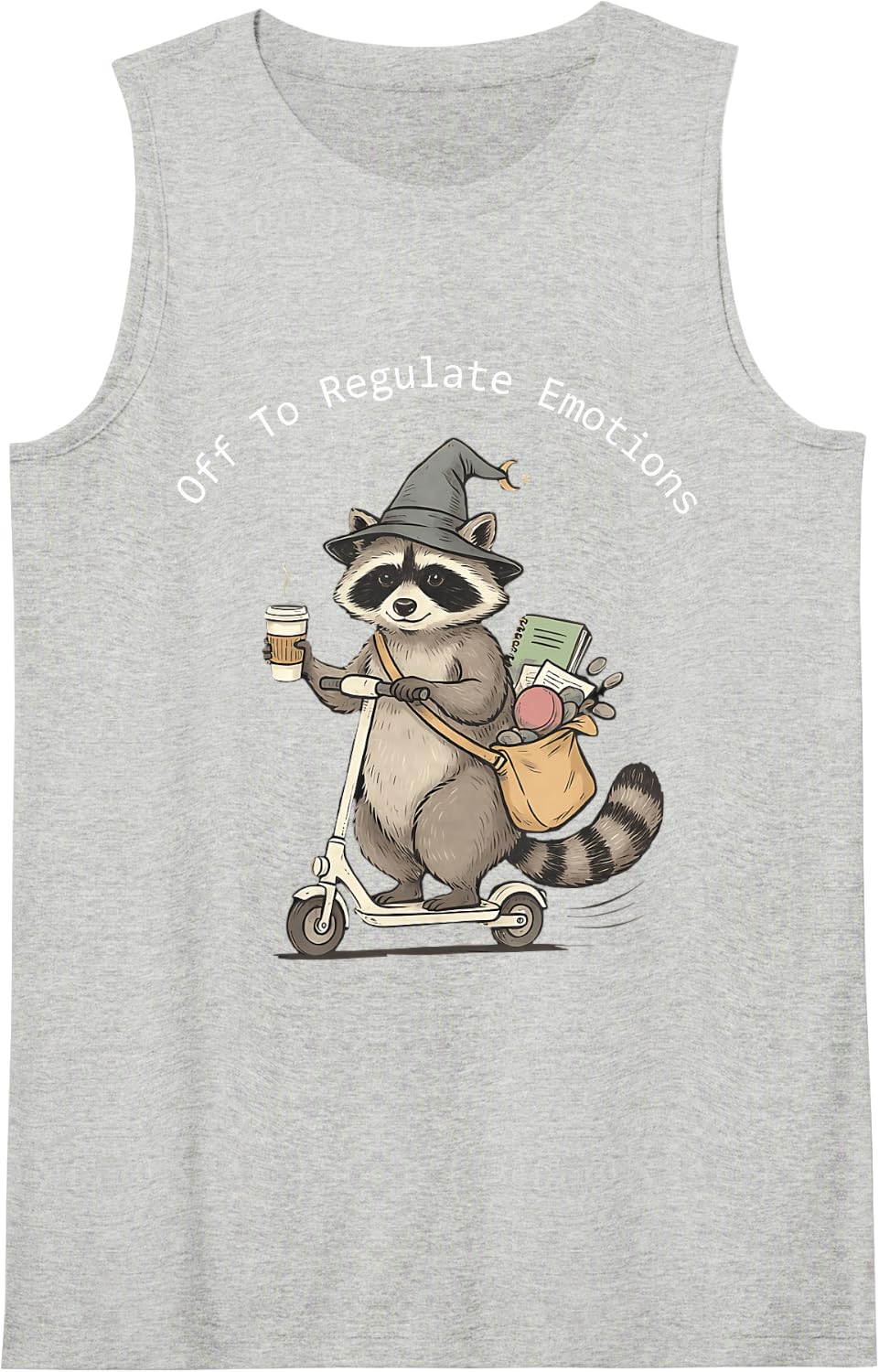 Off to Regulate Emotions Funny Mental Health Counselor Sleeveless Tank Top - Heather Grey