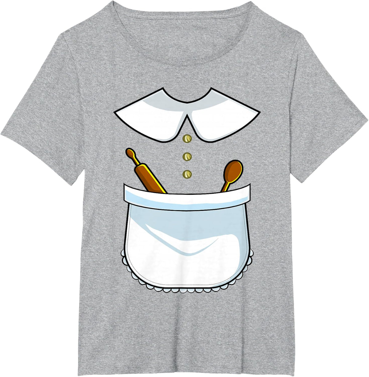 Pilgrim Costume Lady Thanksgiving Turkey Day Women Girls T-Shirt - Heather Grey