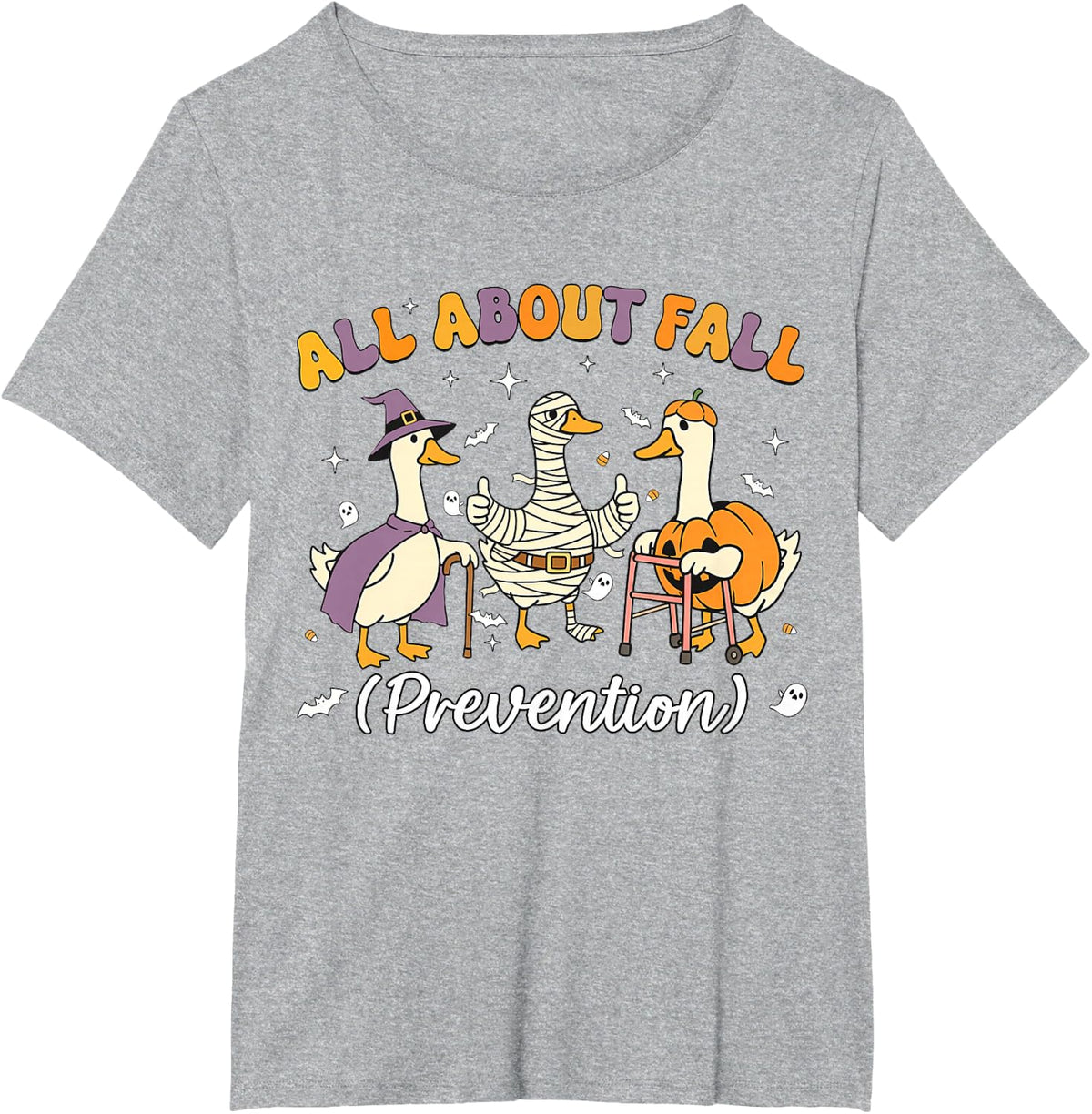 Goose All About Fall Prevention Fall Physical Therapy PT OT T-Shirt - Heather Grey