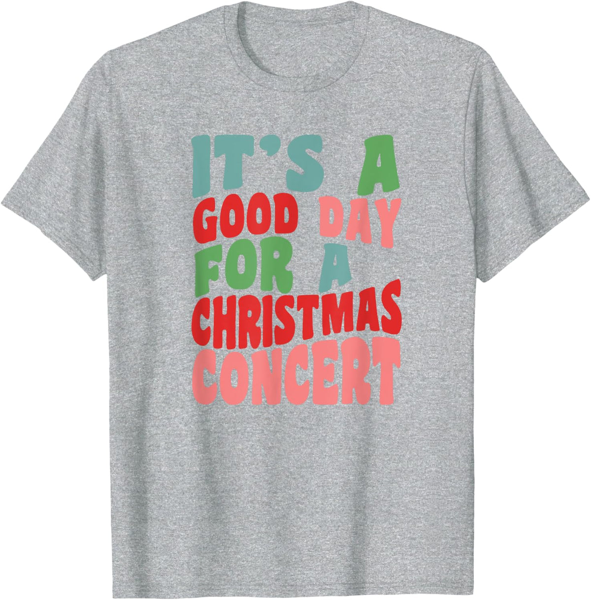 Music Teacher Christmas Concert Holiday Music Student T-Shirt - Heather Grey