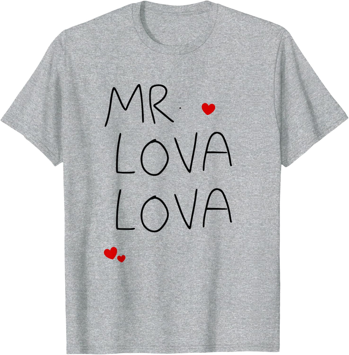 Valentine's Day, San Valentin - Mr. Lova Lova - Toddler Boy T-Shirt - Heather Grey