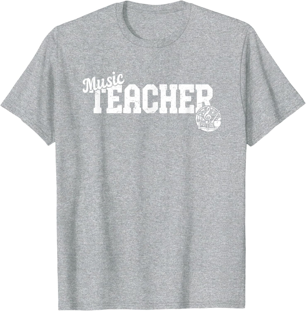 Music Teacher Back to School Teacher Appreciation T-Shirt - Heather Grey