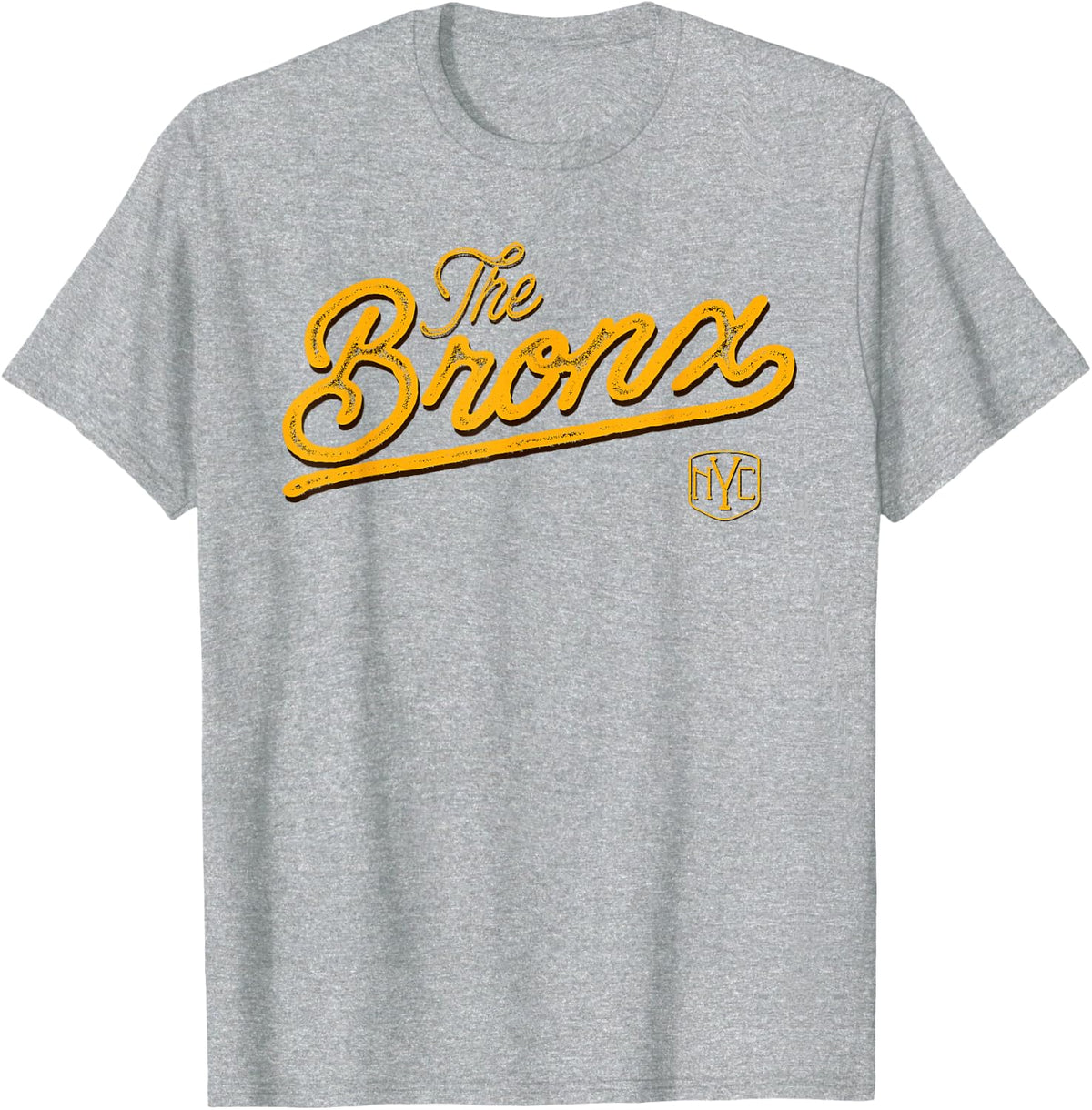 Vintage The Bronx NY Designer Mens Womens Youth T-Shirt T-Shirt - Heather Grey