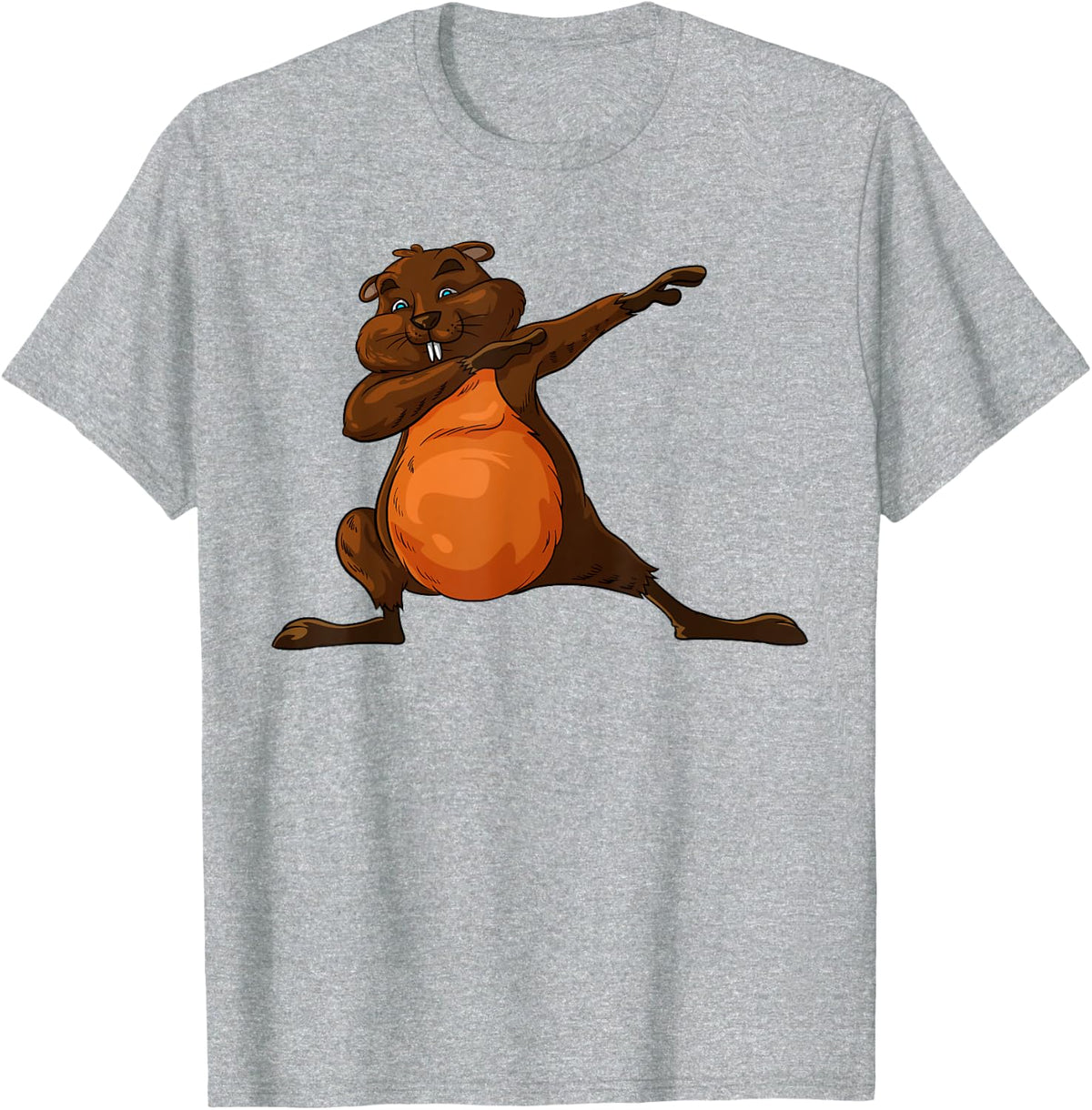 Dabbing Groundhog Cute Marmots Love Groundhog Day Gift T-Shirt - Heather Grey