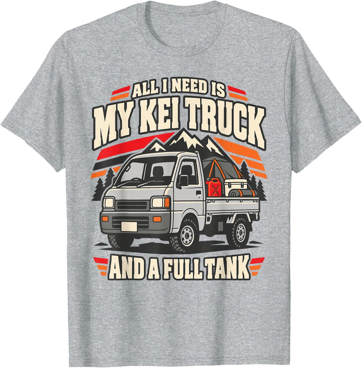 Kei Truck Owner Japanese Mini Truck Adventure Driver T-Shirt - Heather Grey