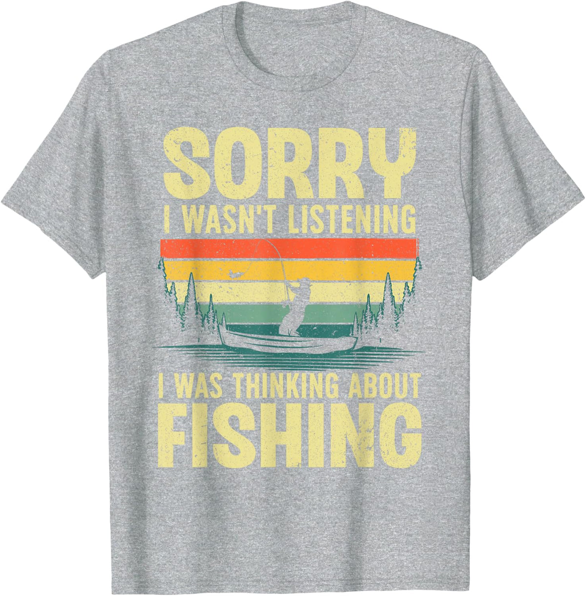 Cool Fishing for Men Women Fisherman Bass Trout Fish Hunting T-Shirt Small - Heather Grey