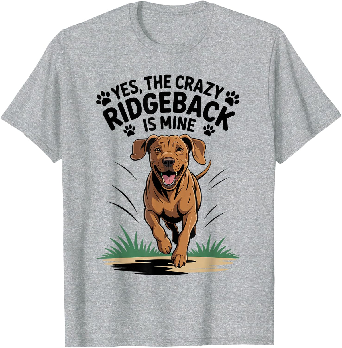 African Lion Dog Breed Funny Pet Cute Rhodesian Ridgeback T-Shirt - Heather Grey