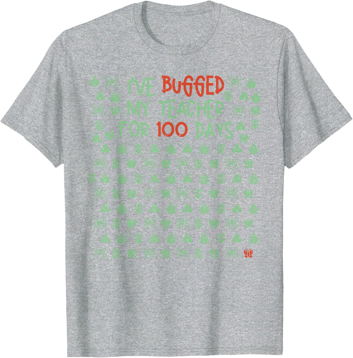 Ive Bugged My Teacher For 100 Days Shirt Insect School Boys T-Shirt - Heather Grey