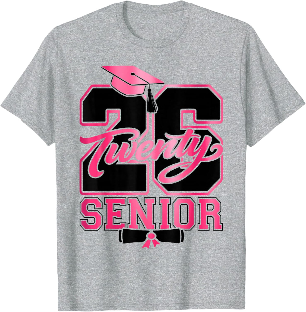 2026 Senior Class of 2026 Graduate High School Graduation T-Shirt - Heather Grey
