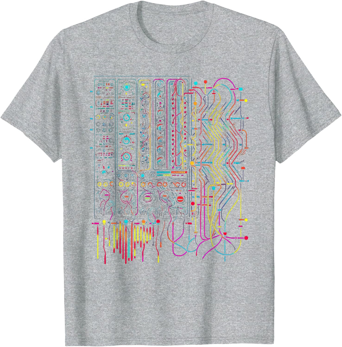 Analogue Synthesiser Electronic Music Modular Life T-Shirt - Heather Grey