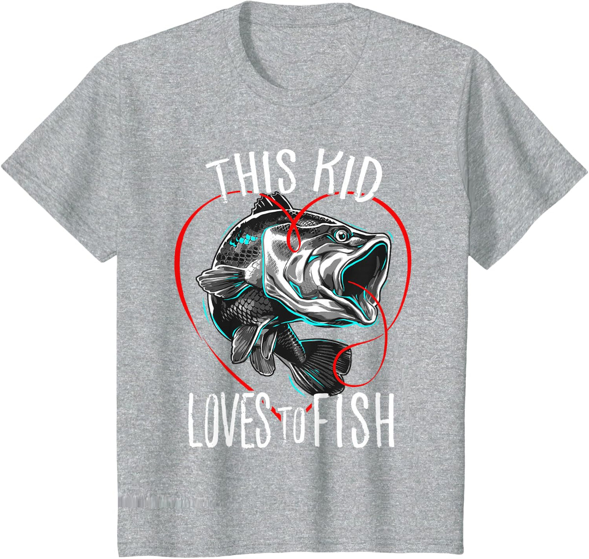 Kids Fishing Shirts Boys This Kid Loves to Fish T-Shirt - Heather Grey